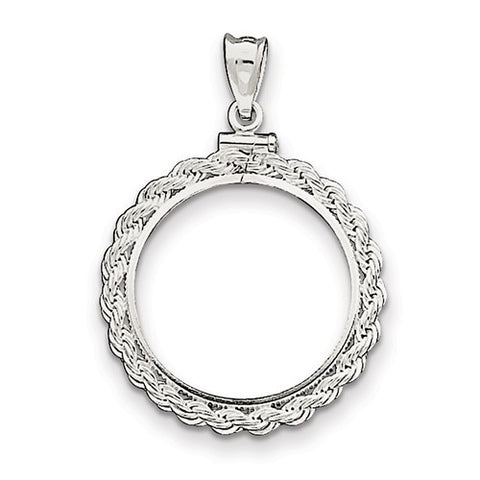 thumbnail image 2 of Sterling Silver Bezel For Quarter Coins - DIY Jewelry Pendant Setting For Coin Necklaces 2 of 9