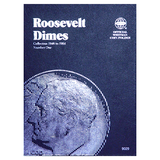 Roosevelt Dime Starter Collection Kit, Part One, Whitman [9029] Roosevelt Dime Folder Vol. 1, Five Silver Dimes, Magnifier & Checklist - Centerville C&J Connection, Inc.