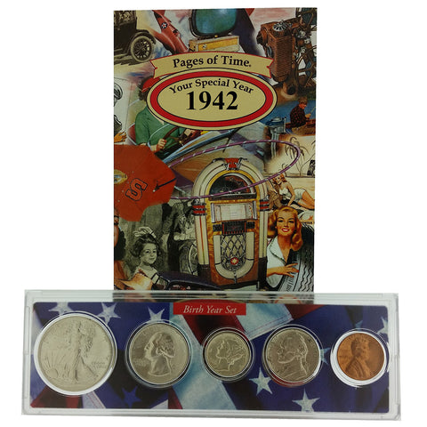 1942 Year Coin Set & Greeting Card : 79th Birthday or 79th Anniversary Gift - Centerville C&J Connection, Inc.