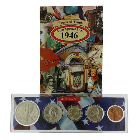 1946 Year Coin Set & Greeting Card : 75th Birthday or 75th Anniversary Gift - Centerville C&J Connection, Inc.