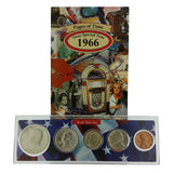 1966 Year Coin Set & Greeting Card : 55th Birthday or Anniversary Gift - Centerville C&J Connection, Inc.