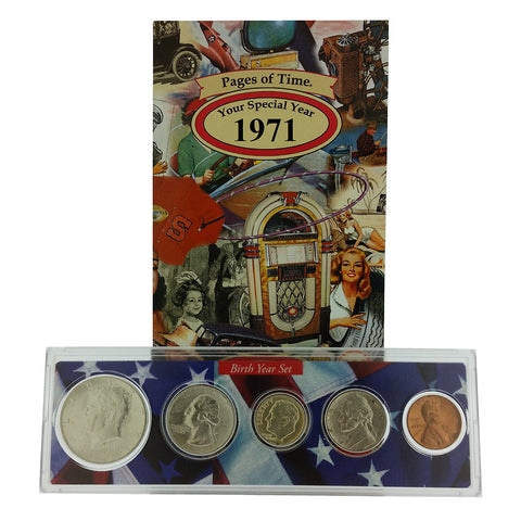 1971 Year Coin Set & Greeting Card : 50th Birthday or Anniversary Gift - Centerville C&J Connection, Inc.
