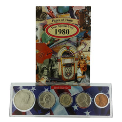 1980 Year Coin Set & Greeting Card : 41st Birthday or 41st Anniversary Gift - Centerville C&J Connection, Inc.