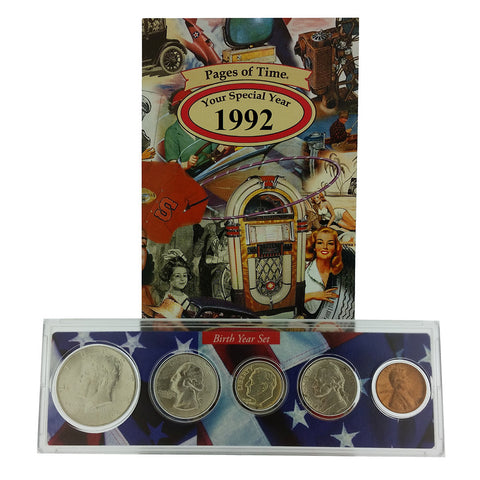 1992 Year Coin Set & Greeting Card : 29th Birthday or 29h Anniversary Gift - Centerville C&J Connection, Inc.