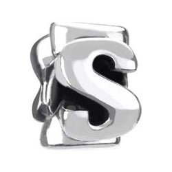 Silver Bead - Letter "S" - Chamilia - Centerville C&J Connection, Inc.