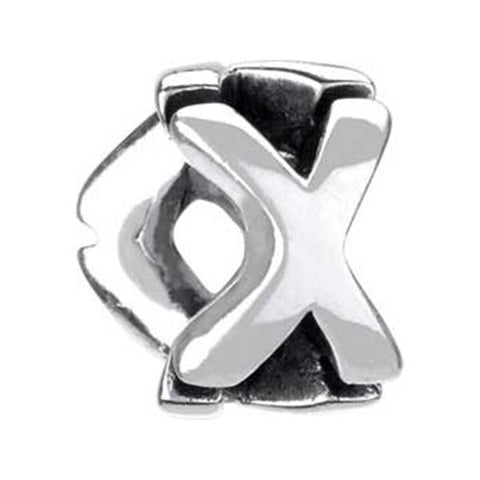 Silver Bead - Letter "X" - Chamilia - Centerville C&J Connection, Inc.