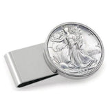 United States Hinge Back Coin Money Clip - Half Dollar (30mm) - No Coin - Centerville C&J Connection, Inc.
