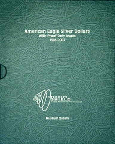 American Eagle Silver Dollars 1986 - 2003 including Proof, Intercept Shield Album - Centerville C&J Connection, Inc.